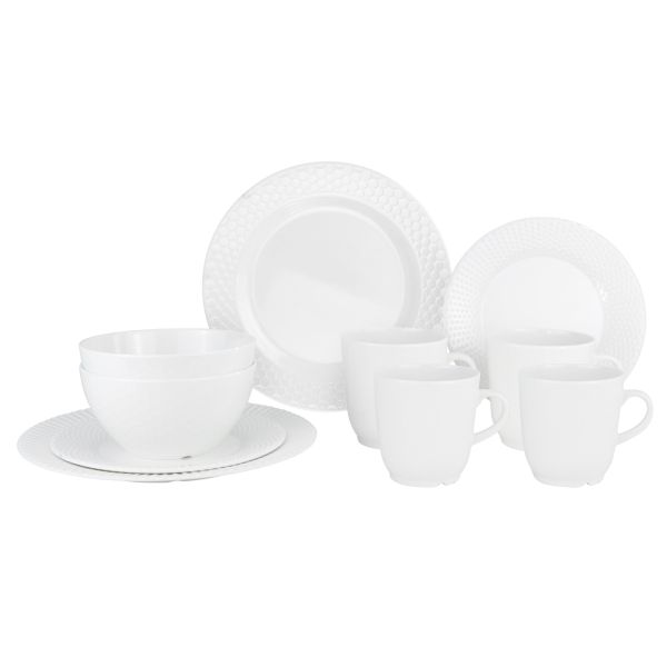 Gimex Geschirrset Royal Line weiß