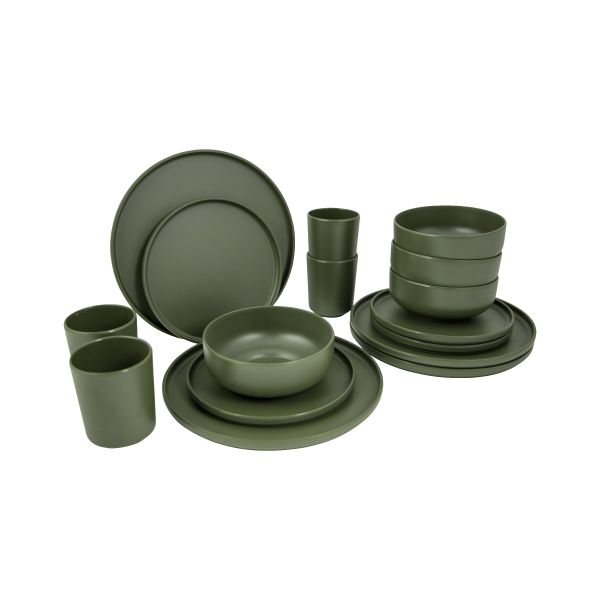 Geschirrset Patom 16-teilig/ grün